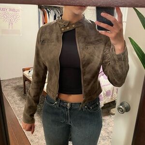 Lioness brown moto jacket size small